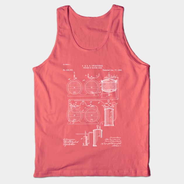 Brewery Patent - Beer Art - Antique Tank Top by patentpress